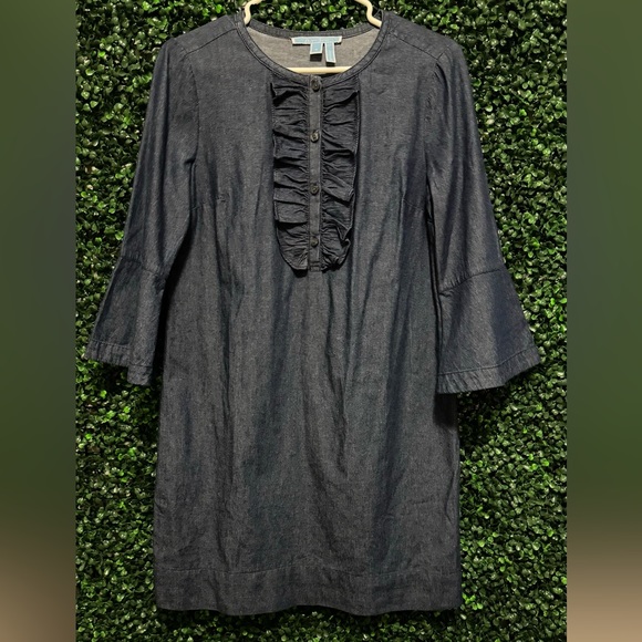 DRAPER JAMES DENIM CHAMBRAY SHIFT DRESS - Picture 2 of 9